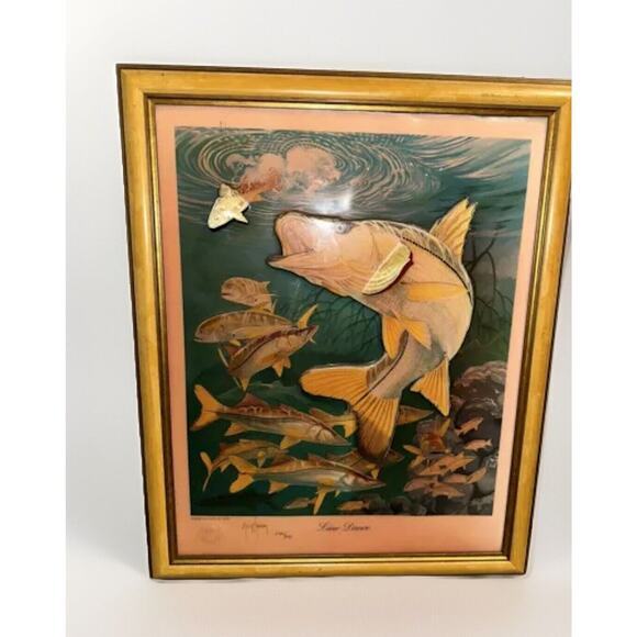 Guy‎ Harvey Signed Art Line Dance #274/950 3D Snook & Amberjack - Picture 2 of 16